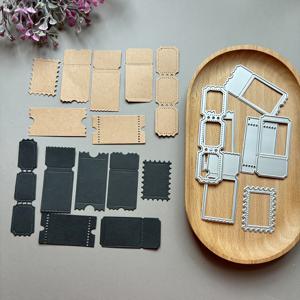 TEMU 작은 스탬프 1세트, 라벨 티켓 스틱, 레트로 시리즈 커팅 다이 템플릿 종이 아트 엠보싱 핸드북 다이, 스크랩북용 창의적인 커팅 다이 엠보싱 종이 카드 앨범 공예 다이, 아름다운 수제 선물 제작