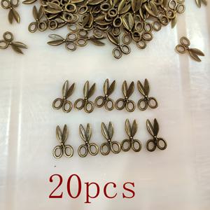 TEMU 빈티지 브론즈 색상 알루미늄 미니 가위 20개입 - 사실적인 노화 디자인, 홈 데코, 사진 소품, 데스크탑 디스플레이 및 미니어처 모델 추가에 적합