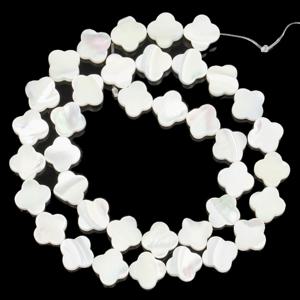 TEMU ASVRAI U 천연 트로쿠스 쉘 비즈 - 6mm & 8mm 화이트 플라워, 무지개빛 마더오브퍼러, 15인치 스트랜드 (46+36 비즈) DIY 주얼리 만들기, 핸드메이드 목걸이 팔찌 크래프팅, 해양 비즈 어소트먼트