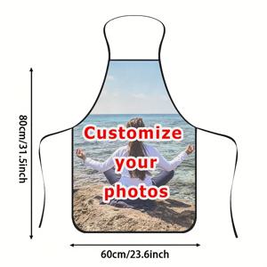 TEMU 사진 각인 셰프 앞치마 1개 - 맞춤 디자인 요리 및 바베큐용 앞치마, 남녀공용, 어머니, 자매, 친구, 커플, 가족, 동료를 위한 이상적인 생일 선물. 헤어커팅, 요리, 그릴링, 정원 가꾸기, 페인팅 및 기타 행사에 적합한 내구성 있는 파티용 앞치마. 남녀공용