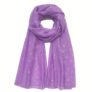 TEMU 반짝이는 하트 모양의 은색 프린트 여성용 스카프, 속이 빈 하트 패턴으로 세련되게 디자인되었으며, 싱글 또는 더블 세트로 제공되는 스타일리시한 숄로 발렌타인데이 선물로 완벽합니다.