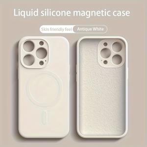 TEMU 휴대폰 케이스 - 피부에 부드러운 새로운 실리콘 마그네틱 케이스. 아이폰 17, 16, 15 Pro Max, 14, 14 Plus, 13, 13 Pro, 12 Pro, 11, 17 Pro Max, 16 Pro Max, MINI용으로 디자인되었습니다. 렌즈를 위한 종합적인 낙하 방지 기능을 제공합니다.