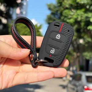 TEMU 기아 현대 키 케이스 리모컨 홀더 키체인 포함 풀 보호 커버 쉘 키 정리 캡 가방 기아 세라토/시드/리오 3/스포츠 i10/i20/i30/i35/ix35/악센트/솔라리스/엘란트라 2 3 버튼 세트