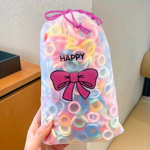 TEMU 컬러풀 헤어밴드 300개 세트, 높은 신축성 헤어밴드, 손상 없는 땋은 머리 헤어밴드 아티팩트, 일상용, 파티용, 할로윈, 크리스마스 헤어끈 액세서리