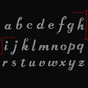 TEMU 26개 영어 알파벳 핫픽스 라인스톤 모티프 아이언온 패치