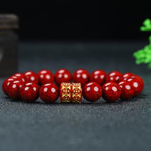 TEMU 2025년 사자수염 비즈 팔찌, 진주색 및 보라색 금색 모래 장식