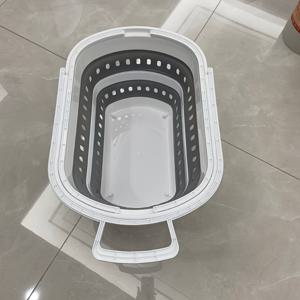 TEMU 대형 바퀴 달린 접이식 세탁 바구니, 욕실, 침실, 옷장 정리용, 편리한 손잡이, 다기능 세탁 바구니, 특대형 접이식 세탁 바구니, 다리가 있는 세탁 바구니, 세탁물용 바구니, 원형 세탁 바구니, 세탁 바구니