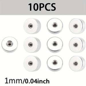 TEMU 2D 플랫 - 304 스테인리스 스틸 귀 뒤받침 10개, 2mm 플랫 라운드 귀마개, 안전한 피어싱 잠금 귀 지지대, 나선형 귀 뒤받침 교체 세트, 대형 헤비 듀티 귀 지지대 귀 너트