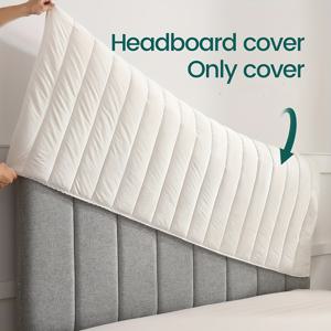 TEMU 1개 퀸/캘리포니아 킹/풀 침대 헤드보드 커버 (쿠션 & 베개 커버 포함) - 풀/퀸/더블 침대용, 부드러운 밀크 스킨 원단, 레이스 트림, 신축성 있는 패딩 보호 커버 (싱글/우드 침대용)