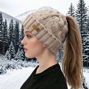 TEMU 가을/겨울 모자, 따뜻하고 포근한 귀 보호 비니