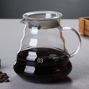 TEMU 1개 350/600/800ml 투명 유리 커피포트, 대, 중, 소 사이즈로 커피와 차 우려내기에 적합, 내열성 티팟, 물컵, 유리 커피포트