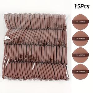 TEMU 15개입 라텍스 프리 라이트 베이지 뷰티 스펀지, 듀얼 유스(습식/건식) 메이크업 스펀지, 자극 없고 무향, 파운데이션/컨실러/루스파우더에 적합, 민감성 피부를 위한 특별 디자인, 데일리 및 프로페셔널 메이크업에 이상적