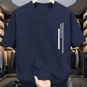 TEMU 남성용 퀵드라이 여름 티셔츠 - 반팔 통기성 라운드넥 티, 랜덤 캐주얼 프린트, 퀵 액션 디자인 (데일리웨어 및 일상복) - 청소년 및 청년을 위한 유스풀 핏 - 세탁기 사용 가능한 캐주얼웨어