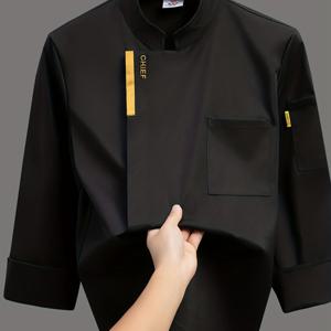 TEMU 세탁기 사용 가능한 남녀공용 셰프 유니폼. 호텔, 레스토랑, 서양식 식당, 뒷주방, 베이킹, 음료점에서 작업에 적합. [Shule Water OBM]