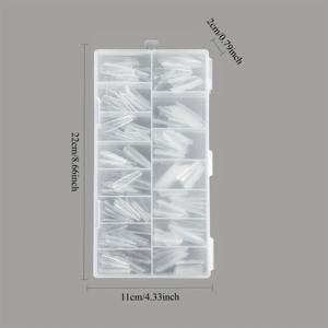 TEMU 180개입 삼중층 네일 팁 - 네일 아트, 네일 스티커, 네일 용품 및 네일 장비용 슬림 라운드 페이퍼리스 젤 연장 팁