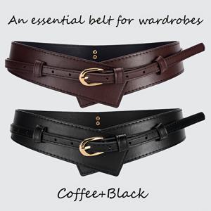 TEMU 여성용 2-In-1 분리형 벨트 - 드레스, 코트, 스웨터와 함께 입히거나 따로 입는 데 적합한 다용도 PU 벨트