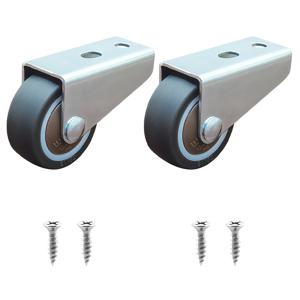 TEMU 6개 고무 무소음 도어 휠 세트 (롤러 2개, 나사 4개 포함) - 금속 구조, 침대 밑 수납 캐비닛, 수납 상자, 트랙 휠, 도어 하드웨어 세트, 도어 하드웨어에 적합