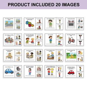 TEMU 20장 어린이 사회 능력 교육 카드 - 감정 학습을 위한 게임화된 사회 행동 워크시트와 과제 카드, 좋은 선택 교육, 부모님과 선생님을 위한 - 휴대용 사회 성장 활동 교육용