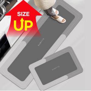 TEMU 2개의 심플한 메모리 바닥매트 욕실 바닥매트 가정용 포근흡수미끄럼방지바닥매트 화장실바닥매트 포근흡수방수 주방카펫, 흡수욕실미끄럼방지매트, 포근주방바닥매트 세트, 주방문깔개, 입구문깔개, 욕실흡수바닥깔개, 방장식을닦을수있습니다，추석 선물, 할로윈 선물, 크리스마스 선물