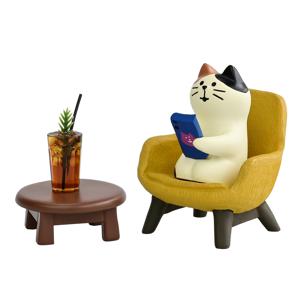 TEMU 귀여운 애니메이션 아기 고양이 피규어 조각상 - 수지 고양이 장식품, 가정 및 사무실 책상용, 고양이 애호가를 위한 커피 테마 선물, 가정 장식, 선반 장식, 장식품으로 적합, 고양이 집사에게 완벽