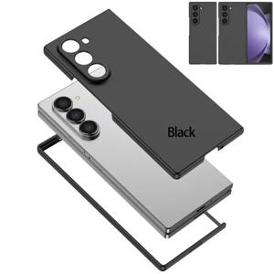 TEMU 폰 케이스: PC 하드 울트라씬 대형 폴딩 폰 케이스, 갤럭시 Z 폴드 7, 6, 5, 4, 3 블랙 폰 케이스, 편안한 그립감, 쉽게 잡히는 아름다운 외관