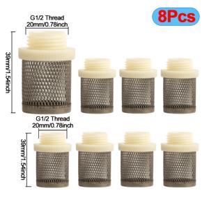 TEMU 정원 관개 호스 여과 조인트 여과기 8개, 스테인리스 스틸 메쉬 스크린 필터, 수나사, 세차장, 수족관, 농업, 온실용 수배관 피팅 망형 필터