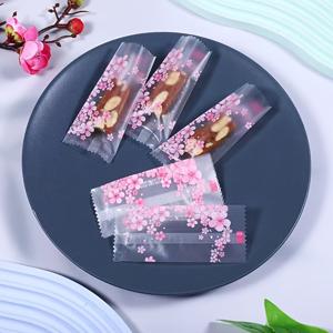 TEMU 195개/팩 벚꽃 꽃무늬 기계밀봉 사탕용 간식 봉투, 두꺼운 누가 & 깨지기 쉬운 사탕 포장용 랩백, 귀여운 동물 테마 파티 답례품