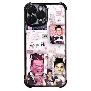 TEMU 폰케이스: 1 JYP J Y Park 선배 귀여운 재미있는 폰케이스 전기도금 공정 보호 커버 강화 쿠션 충격 방지 아이폰 17 16 15 14 13 프로 맥스 커버