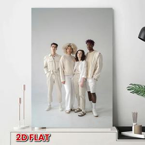 TEMU 2D 평면, 1개 맞춤형 가족 사진 캔버스 그림 - 고급 원목 프레임이 있는 개인화 사진 벽 장식, 거실, 식당 인테리어에 적합 - 포트레이트, 결혼식, 기념일 선물용 랩어라운드 사진 프레임 - 홈 데코 & 사진 프레임, 2D 평면