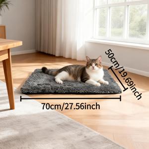 TEMU 자가 발열 고양이 매트리스 - 자유롭게 따뜻함 유지, 보온, 세탁 가능한 반려동물 패드, 고양이에게 적합한 부드러운 표면, 소형/중형/대형견, 고양이 및 작은 동물용 자가 발열 매트리스, 실내/실외용