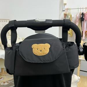 TEMU 한국 스타일 푸시카트 수납 가방, 아동용 폴리에스터 여행용 휴대 가방, 귀여운 유모차 정리함, 휴대폰 및 젖병 걸이, 내구성이 뛰어나고 공간 절약형 디자인으로 일상 사용에 적합