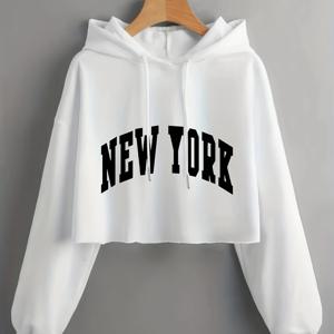 TEMU 여성용 오버사이즈 드롭 숄더 후드 스웨트셔츠 - 레터 G H 그래픽 (GH), 캐주얼 숏 기장 긴팔 풀오버, 사계절 핏 후디, 쉬운 관리 손세탁/드라이클리닝, 여성 패션