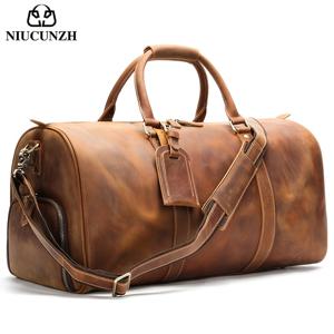 TEMU 남성용 천연 가죽 핸드백, 크레이지 호스 천연가죽 토트백, 조절식 어깨 스트랩 포함, 여행, 출장, 휴가용, 완벽한 크리스마스 연휴 선물, 단기 여행용 가방, 헬스 가방