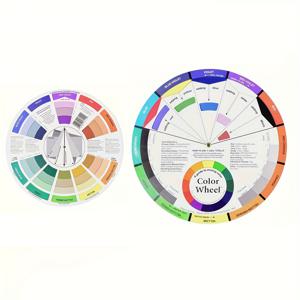 TEMU 2개 견고한 골판지 색상환 차트 세트 - 3개 층과 360도 회전 기능을 갖춘 , 화가 및 디자이너를 위한 색상환 블렌딩 가이드, 문신 및 네일 아트 블렌딩 가이드