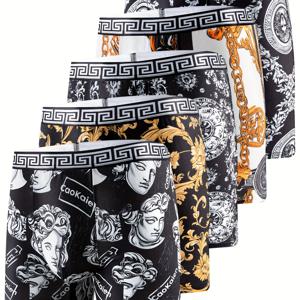 TEMU 남성용 스타일리시 롱 드로즈 세트 (5개), 얇고 통기성 좋은 소재로 제작