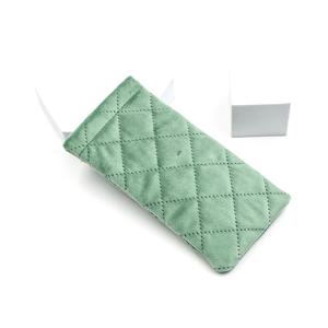 TEMU 럭셔리 퀼트 스티치 벨벳 패션 안경 파우치, 대형 소프트 안경 가방, 부드러운 압착 상단 케이스 안경 케이스