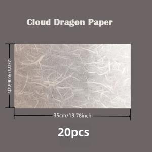 TEMU 화이트 20/40매, 7.48*11.42인치 (약 19*), 20/40매, 9.06*13.78인치 (약 23*35cm) 섬유 모란지 종이, 순수 섬유 쌀 종이, 필기, 그림, 장식 용지, 카드 제작, 공예에 적합