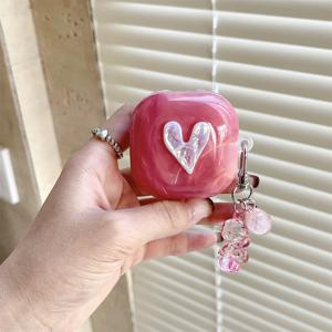 TEMU 갤럭시 버드 라이브/2/프로 이어폰에 적합한 귀여운 딸기 토끼 하트 케이스, 2Pro/Fe 이어폰용 보호 커버