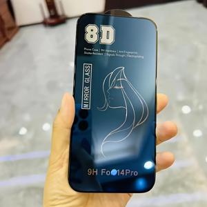 TEMU 아이폰 16 Pro Max/15 Pro/15/14 Pro Max/14/Plus/13/12/11/X/Xr/Xs Max 호환, 거울 기능까지 가능한 부드러운 강화 유리 액정 보호 필름, 9H 초고화질 사생활 보호 강화 유리, 전자 액세서리