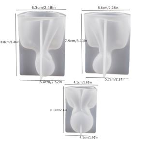TEMU 3개 추상 인물 실리콘 몰드, 콘크리트 인간체 남성 여성 실리콘 몰드, 캔들 실리콘 몰드, 가족, 캔들 만들기 몰드