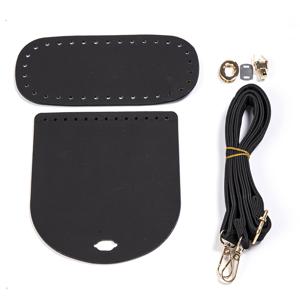 TEMU 3개 세트 짠 PU 가죽 숄더백 바닥 니트 핸드백 스트랩 크로셰 백 DIY 수제 가방 백팩 액세서리용, DIY 지갑 만들기