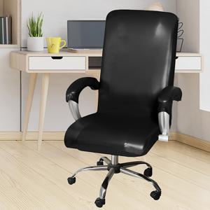 TEMU PU 사무실 의자 커버 1개, 가죽 컴퓨터 의자용 높은 등받이 시트 보호대, 보스 의자 슬립커버