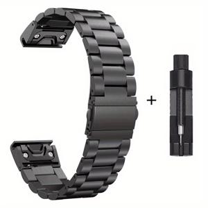 TEMU Garmin Fenix 8, E 7, 7X Pro, 9, 6X Plus 및 Enduro 3 Tactix 8용 스테인리스 스틸 밴드, Quickfit 22/26mm 시계와 호환