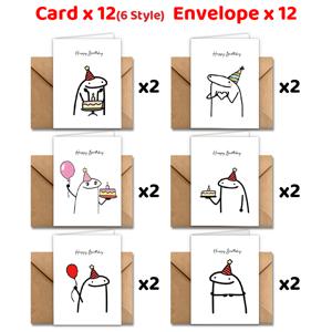 TEMU 24개 세트 만화 케이크와 풍선 디자인의 축제 분위기 생일 카드 + 봉투 – 가족, 친구, 동료에게 완벽한 선물! 발렌타인데이, 부활절, 어머니날, 아버지날, 할로윈, 졸업 파티 등에 딱 맞는 아이템!