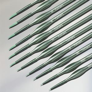 TEMU 11개 디테일 페인트 브러쉬 세트 | 고탄성 합성 브러쉬모, 삼각형 미끄럼 방지 그립, 미니어처 아트, 과슈, 템페라, 에나멜 페인팅, 인형의 집 장식, 미니어처 모델링 및 정밀 미술 작품용 - 전문가 아티스트에게 적합