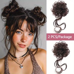 TEMU 2개 세트 말 용 장식 머리핀 웨이브 컬링 헤어 클립 인조 머리핀 포니테일 두꺼운 코일 헤어 액세서리