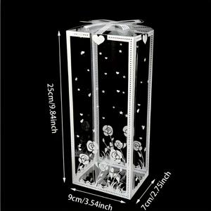 TEMU 10개 PVC 투명 선물 상자 3.54x2.76x9.84인치 - 소형 장식품, 플러시 장난감, 어머니의 날, 생일 파티, 데이, 교사 감사 날 장식에 이상적, 장식용 선물 상자 | 별 무늬 상자 | 장식용 상자, 선물용 상자, 크리스마스, 할로윈