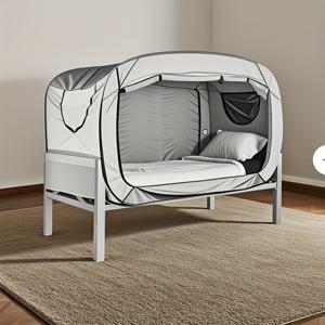 TEMU 개인용 캠핑 텐트, 통기성 및 차광 기능이 뛰어난 2도어 텐트, 가정용으로 편안함, 설치 용이, 밀폐형 쉘터, 휴대용 매트리스, 강화된 솔기, 실내외 모두 사용하기 적합한 차광 야외 캠핑 텐트