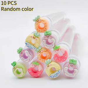 TEMU 10/20개 귀여운 도넛 테마 속눈썹 빗 & 아이브러시, 컬러풀한 색상, 독립형 튜브, 속눈썹 연장과 메이크업용, ABS 플라스틱 손잡이, 재사용 가능한 화장솔, 여행·크리스마스·발렌타인데이·할로윈에 적합