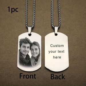 TEMU 1개 맞춤형 펜던트 목걸이, 소중한 순간을 새길 수 있는 이름/메시지/사진 각인 커스텀 제작. 특별한 사람을 위한 생일, 기념일, 발렌타인데이 선물로 적합. 스타일리시한 디자인과 고품질 각인 특징